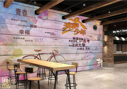 南宁餐厅装修-墙面涂鸦