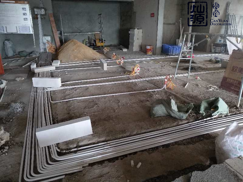 办公室装修施工水管敷设施工图