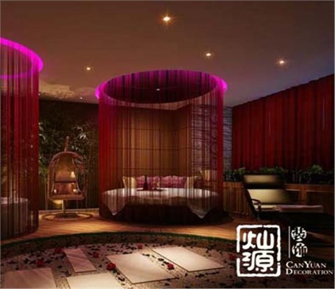 中鼎·万象东方情侣主题酒店装修案例-利来w66最给利装饰